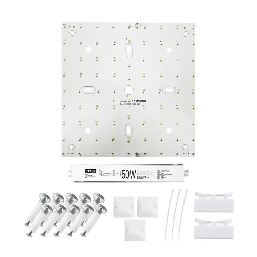 LED모듈 기판 리폼 세트 특수사각등(325x325mm) 50W 삼성 국산 자석 설치, 1세트, 주광색