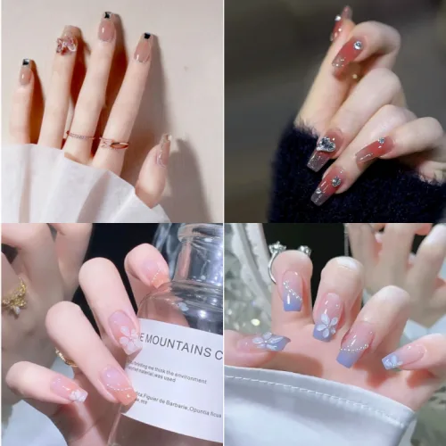 루미네아 네일아트 (1+1) 예쁜 데일리 셀프 네일팁 인조손팁 24pcs 120종 입고, 1세트, Z313