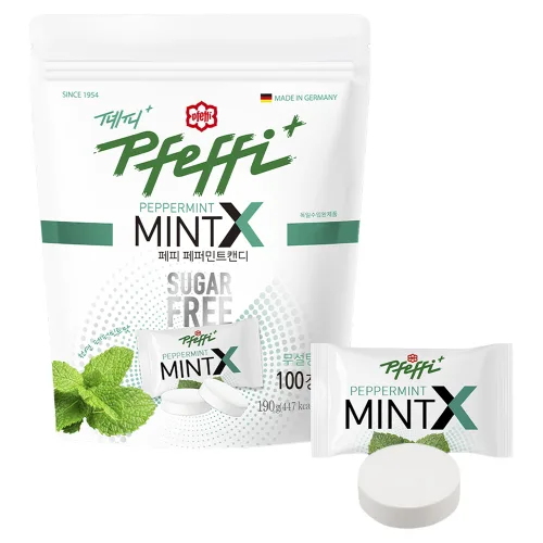 페피 무설탕 페퍼민트 캔디 리필 100p, 190g, 1개