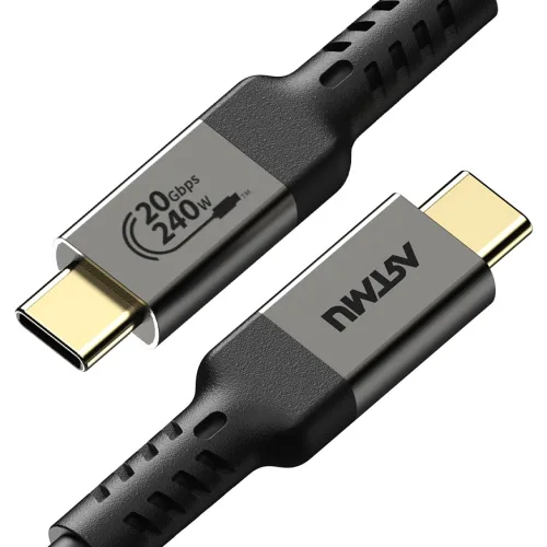 아트뮤 USB-IF USB4 240W 5A C타입 PD 케이블 20Gbps 블랙, 1개, 2m