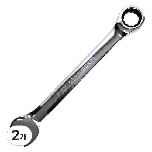 공구엔 양면 라쳇 기어렌치 6mm, 2개