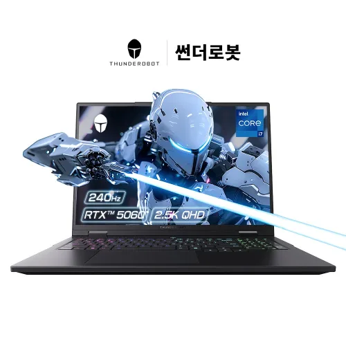 ThundeRobot 썬더로봇 RZ16 인텔 14세대 코어 i7-14700HX RTX 5060, RZ16, WIN11 Pro, 16GB, 1TB, 블랙