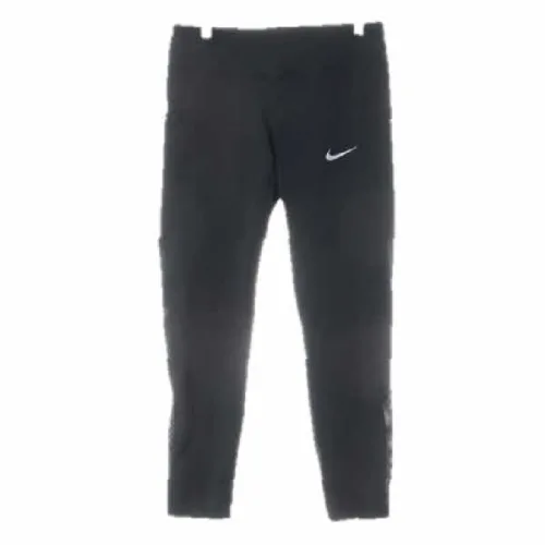 5474 NIKE블랙 드라이핏 스카치로고러닝레깅스 [L]