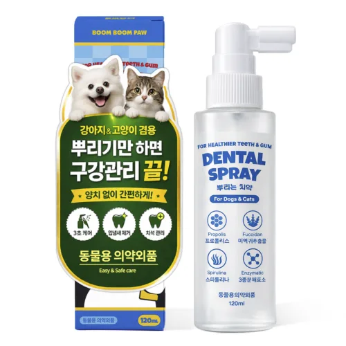 붐붐포 반려동물 효소 뿌리는 치약 구강 청결 덴탈 스프레이, 120ml, 1개