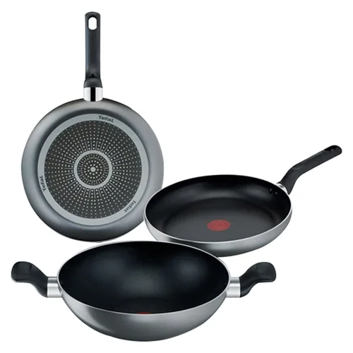 테팔 매트 프라이팬 세트, 그레이, 프라이팬 24cm + 프라이팬 28cm + 볶음팬 28cm, 3개