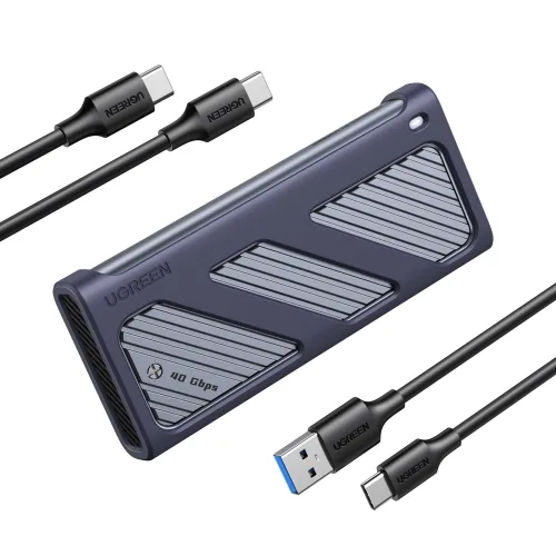 UGREEN 유그린 40Gbps M.2 NVMe SSD 외장케이스 쿨링 팬 포함 MacBook M1 M2 Pro/Max 호환 USB4/3.2/3.1/3.0/2.0 호환, 1개, CM850
