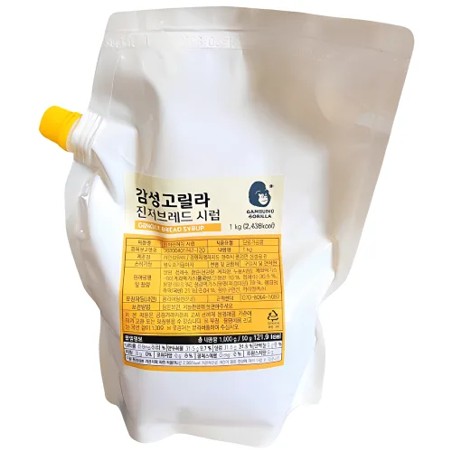 감성고릴라 진저 브래드 시럽 1000g, 1개, 1L