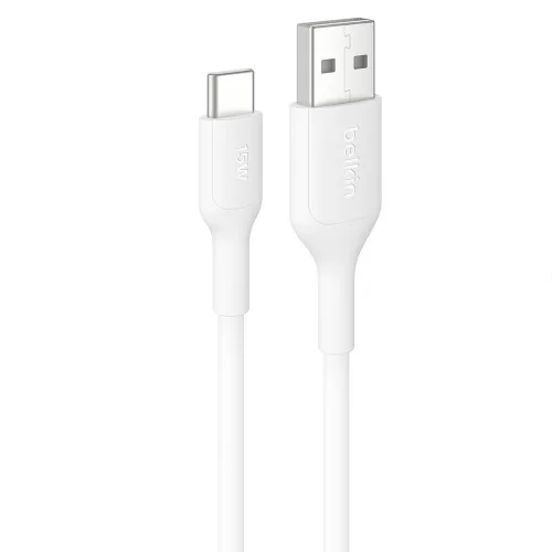 벨킨 A타입-C타입 15W 고속 충전 케이블 CAB021fq1MWH, 1m, 화이트, 1개