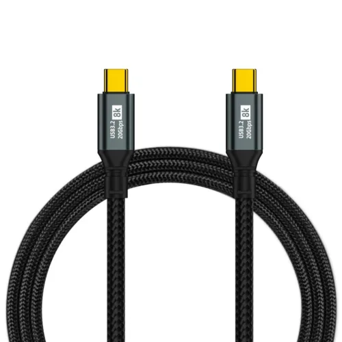 USB 3.2 GEN2 20Gbps C타입 외장 하드 메모리 데이터 고속 충전 케이블 PD 100W, 1개, 200cm, 블랙