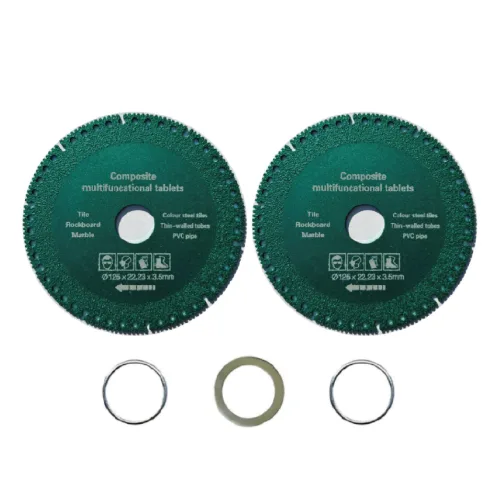 망고테크 5인치 2개입 세트 만능 다이아몬드 그라인더날 125mm 융착 절단석 철근 멀티 다용도 타일 석재 목재 연마석 pvc파이프 링아답터포함, 1세트