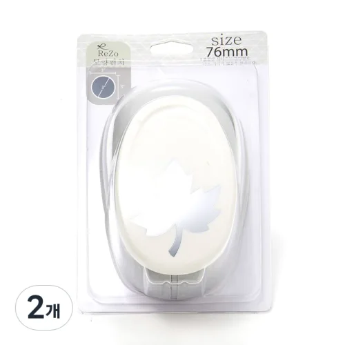 포코스 모양펀치 R-76 76mm, 3번 단풍잎, 2개
