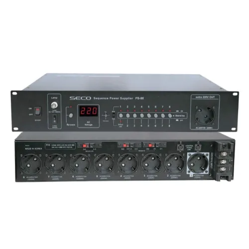 SECO 세코 8채널 순차전원기 PS-90 국내생산 전원공급기 전원케이블 없음, PS-90, 블랙