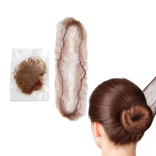 10-100Pcs 나일론 헤어 네트 보이지 않는 일회용 헤어 네트 발레 댄스 번 보이지 않는 탄성 가장자리 메쉬