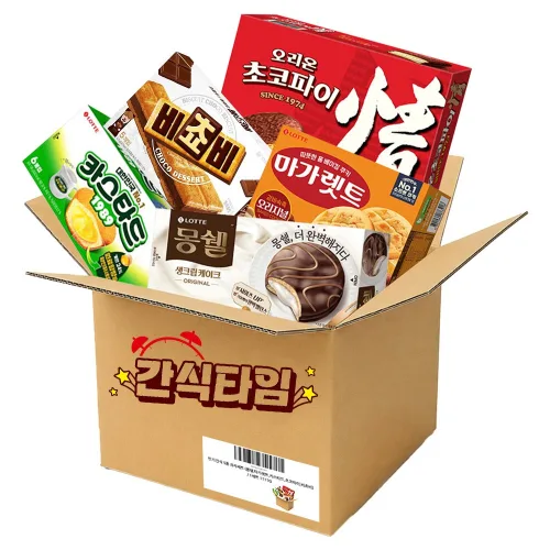 인기 간식타임 5종 과자세트 (몽쉘,마가렛트,카스타드,초코파이,비쵸비), 1세트, 1111g