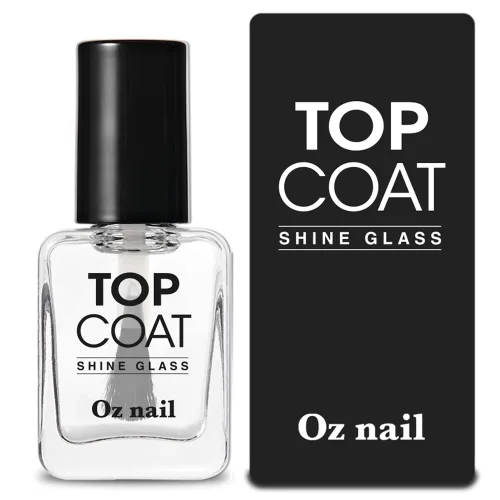 오즈네일 샤인 글라스 고광택 탑코트, 8ml, 투명, 1개