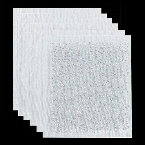 6개 핫픽스 모티브 의류리폼 옷리폼 스톤 큐빅 부자재 의류DIY 하얀색 340x275x1mm, 하얀색, 6개