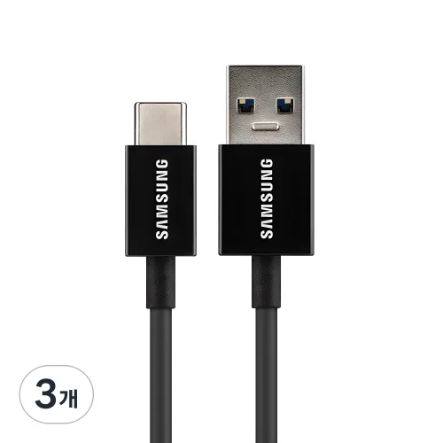 삼성전자 USB 3.0 to Type-C 케이블 SU-AC3010, 1m, 블랙, 3개