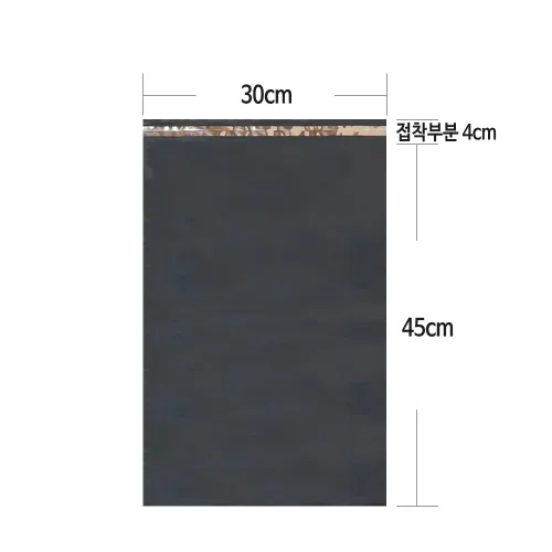 HDPE 택배봉투 그레이 진회색 30*45+4 cm 100장, 1개