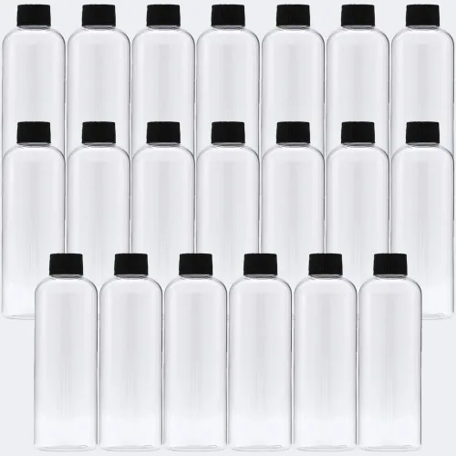 단마개 공병 PET 용기 투명 플라스틱 여행용 소분 5개, 4세트, 250ml