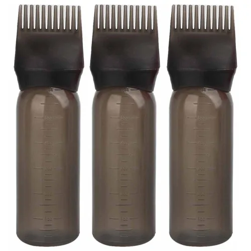 브러시 일체형 염색약통 177ml, 3개입, 블랙
