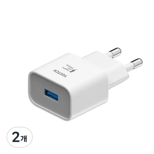요이치 USB 1포트 QC2.0 C라인 고속 아답터, 혼합색상, 2개