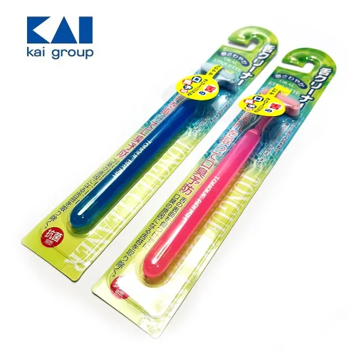 일본 카이 양면 혀 클리너 KQ-0192 파랑 (tongue cleaner) 백태제거, 구취제거