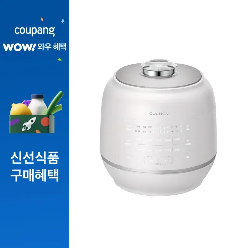 쿠첸 2.1기압 프리미엄 121+ 풀스테인리스 IH 전기 압력밥솥 10인용, CRT-RPS1071BW