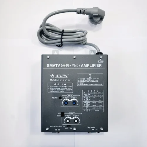 광대역 위성 공청 증폭기 양방향 증폭기 STS-2150 SMATV 안테나 TV 쎄턴텔레콤, 1개, 증폭기