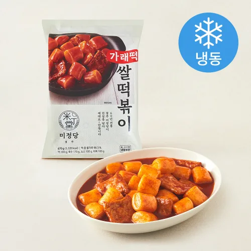 [로켓프레시] 미정당 가래떡 쌀떡볶이 (냉동), 670g, 1개