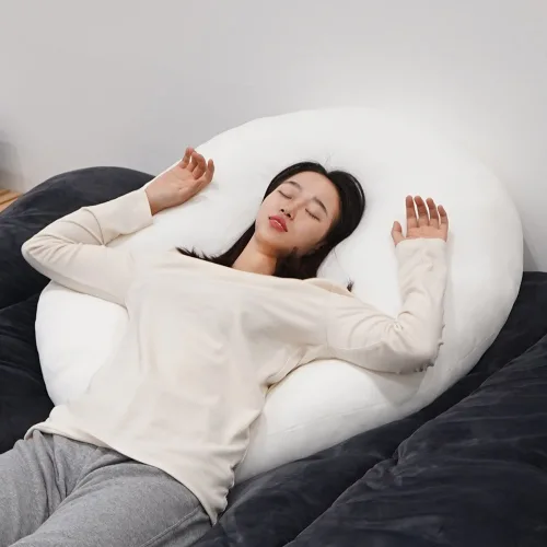 미니멀룸 쫀득한 찹쌀떡 베개 필로우 등받이 모찌 쿠션, 화이트