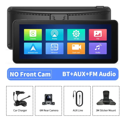 Imagebon H686Pro 6.86" 4K 무선 CarPlay 및 Android 자동 ADAS 대시 캠 WiFi FM GPS 네비게이션 대시보드 자동차 백미러 DVR