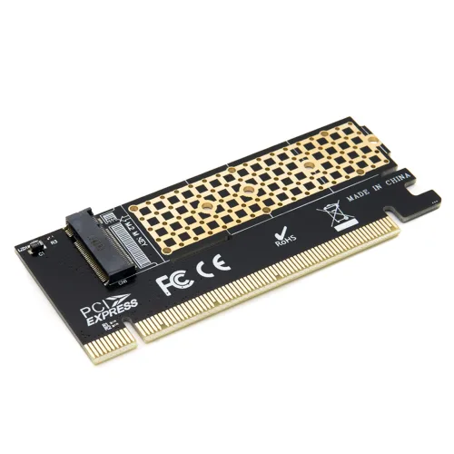 컴스 PCI Express 변환 컨버터 M.2 NVME SSD KEY M to PCI-E 16x 변환 카드, SW229, 1개