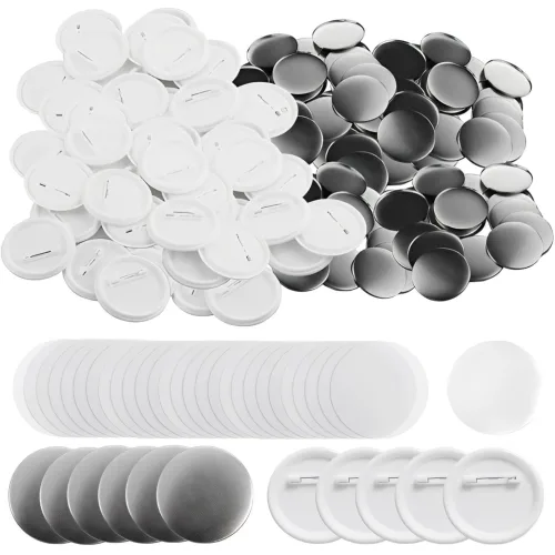 뱃지 기계 부품 캔 배지 핀버튼 소량 만들기 100개, 100개, 44mm(캔,원형종이 포함_