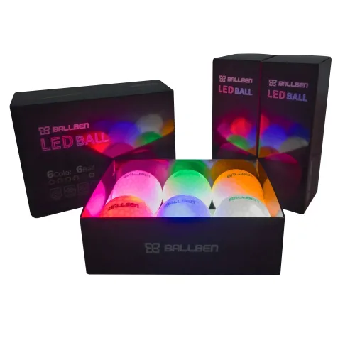 볼벤 야간골프 LED 골프공 6개 세트, 단색6개세트, 1개