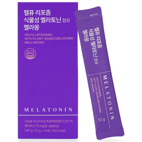 헬퓨 식물성 리포좀 멜라토닌 5mg 멜라몽 14포, 1박스, 10g