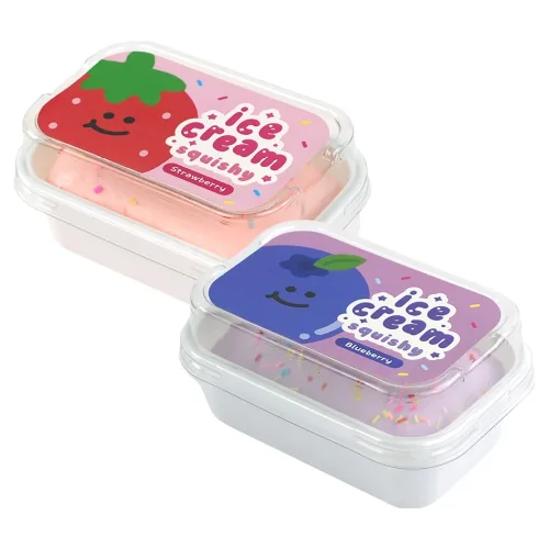 핑크풋 아이스크림 스퀴시 37g x 2종 세트, 블루베리, 딸기, 1세트, 37g