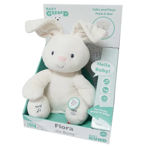 건드 매직캐슬 건드작동완구 노래하는 까꿍 토끼 L 트레이, 화이트, 1개, 30cm