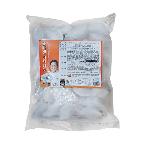 스마일유통 맛있는 에드워드권 셰프 쫄깃한 투명 감자피 콜라겐김치통만두 투명김치만두, 1개, 1kg