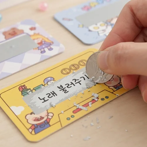 제이스초이스 스크래치 복권 카드 동전으로 긁는 이벤트 카드, 60개, 블루