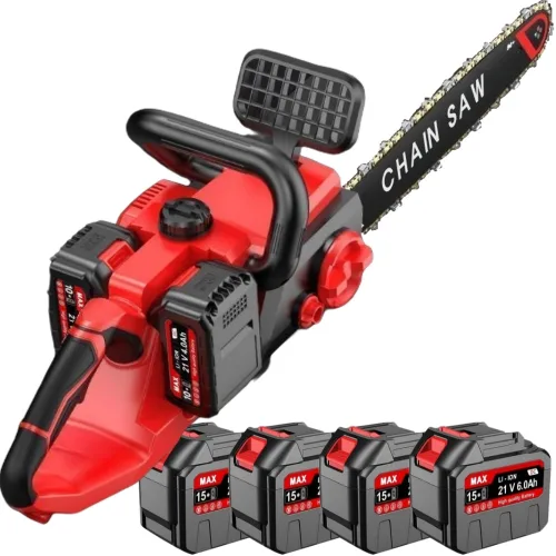 [I-One] 독일기술 듀얼배터리 듀얼파워 무선 충전식 전기톱 42V 고출력 40cm(16")  6.0Ah 대용량 배터리