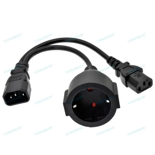 IEC320 C14 플러그 3핀 수 전원 케이블 코드 AC 전원 어댑터