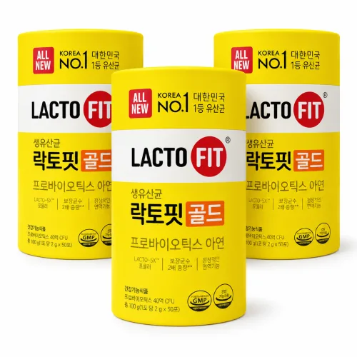 종근당건강 락토핏 생유산균 골드 프로바이오틱스, 3개, 100g