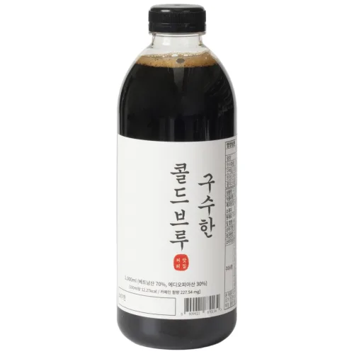 구수한 1L 에디오피아 베트남원두 콜드브루 커피 벌크 더치커피 병 원액 콜드브루 원액 콜드브루 커피 홈카페, 1개, 1개입, 1L