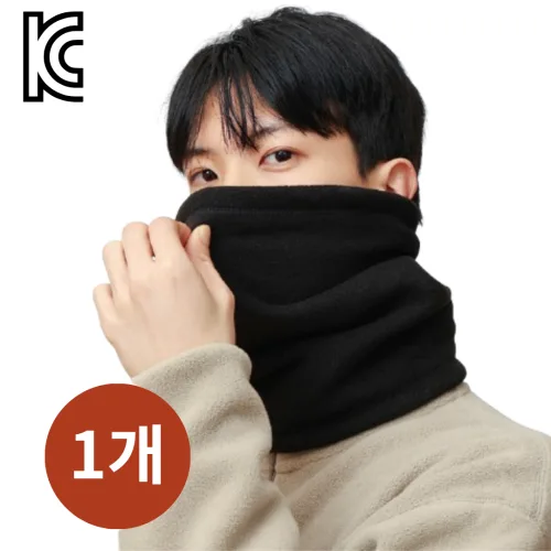 모어나인 겨울 방한 기모 남여공용 스포츠 작업 넥워머 목토시, 블랙, 1개입