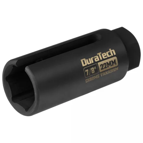 DURATECH 6종 O2 산소 센서 소켓 3/8인치 드라이브 7/8인치 22mm 산소 센서 제거 장착 공구 크롬바나듐 강 측면 와이어 게이트 포함, 1세트