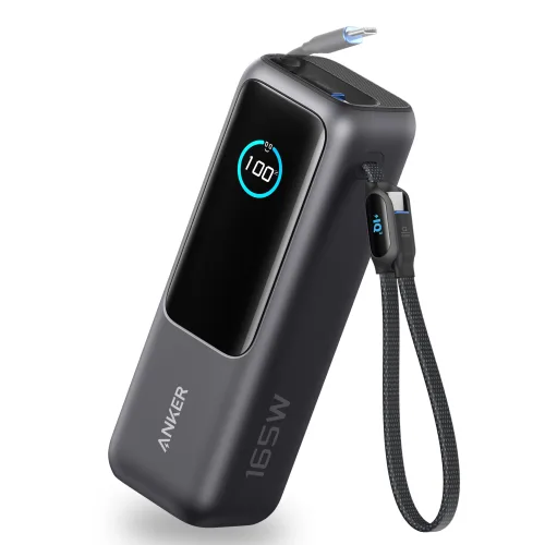 앤커 랩탑 파워뱅크 25000mAh 165W 보조배터리 고속충전 대용량 노트북 C타입 케이블 일체형, 블랙, A1695