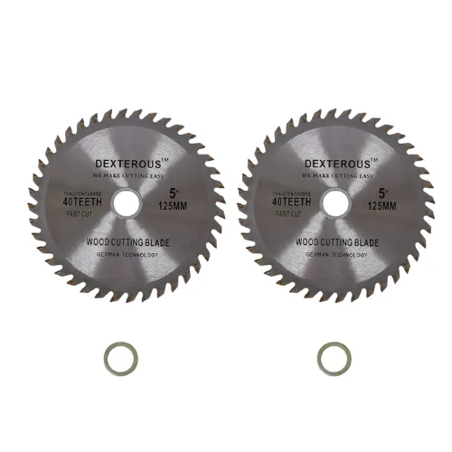 5인치 목공용 그라인더날 125mm 2개입 톱수40개 초경팁 목재용 절단날 원형 톱날 초경 톱수40개 팁쏘 목공날 목공톱날, 1세트