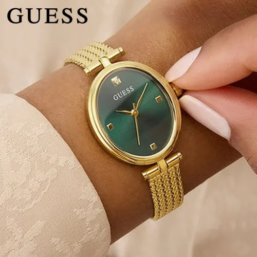 게스 GUESS 골드 그린 루비 GW0935L2 여성시계 백화점 AS