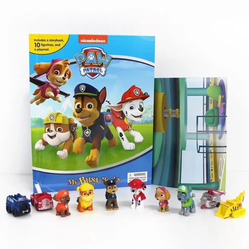 Paw Patrol My Busy Book 퍼피구조대 비지북 피규어책 (포 패트롤):[ 미니피규어 10개, 놀이판 포함 ]