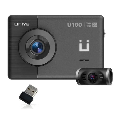 (26년형 동글증정) 유라이브 QHD 고화질 2채널 블랙박스 U100 와이파이 스마트 차량용, 무료 방문 설치, 32GB